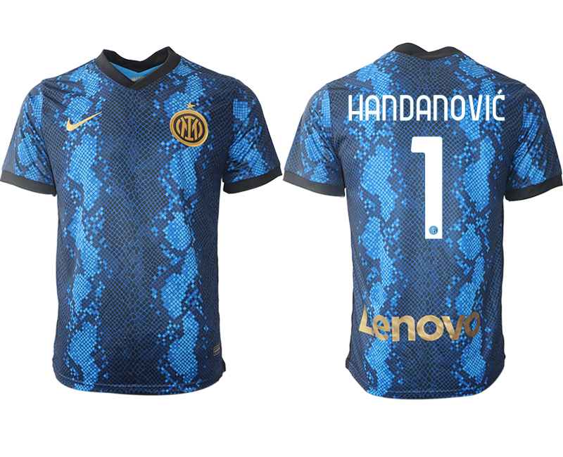 Men 2021-2022 Club Inter Milan home blue aaa versio #1 Nike Soccer Jersey